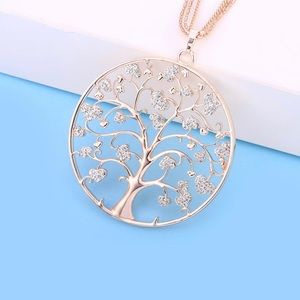 Rose Gold Tree of Life Pendant Necklace
